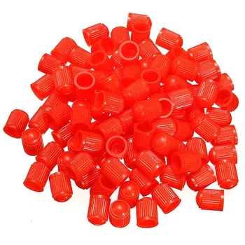 

100pcs Plastic Valve Caps Tire Cap Valve Cover for Car Motorcycle red