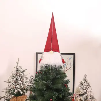 

2pcs Christmas Tree Topper Swedish Gnome Santa Ornament Home Holiday Decorations Q1QC