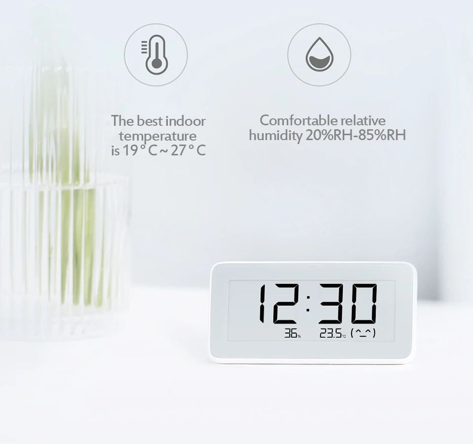 Xiaomi Mijia BT4.0 интеллектуальный цифровой электрический гигрометр термометр часы