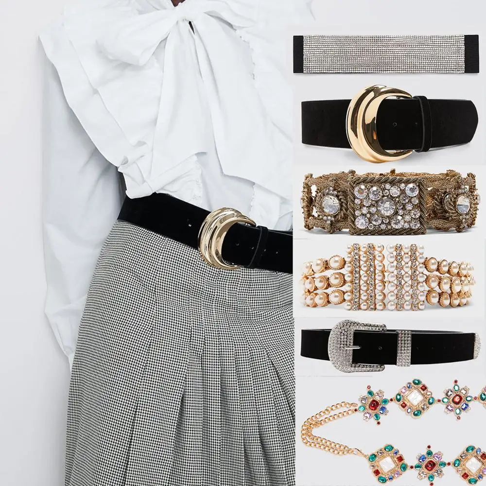 Dvacaman ZA женский черный кожаный ковбойский поясной ремень с металлической пряжкой Новые популярные ремни для женщин роскошный дизайнерский бренд