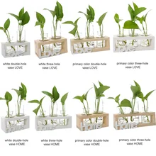 Деревянная гидропонная Ваза Красивая прочная офисная микрогидропоника кронштейн Мода для балконное стекло Семья Открытый