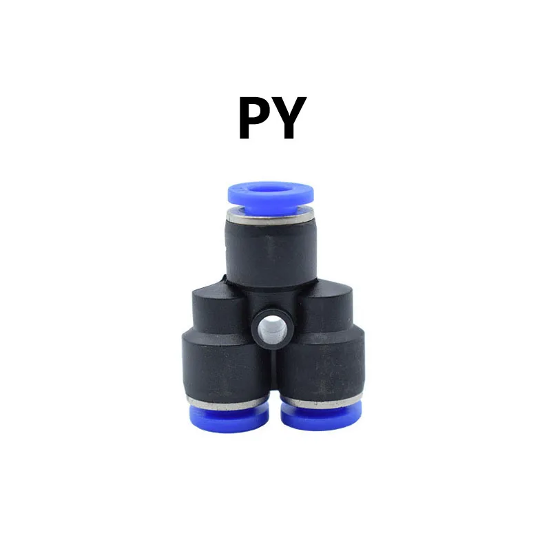 PY 1 шт. T/Y/L/прямой тип пневматические нажимные фитинги для воздушного/водяного шланга и трубного разъема 4 до 12 мм PU/PV/PY/PE/PM/PZA/PK/ HVFF/PA - Color: PY