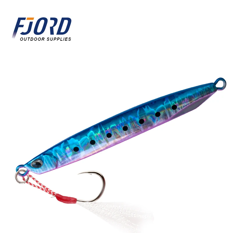 Фьорд, восемь цветов, металлическая приманка 40 г, искусственная приманка для рыбалки, светящаяся приманка с крючком - Цвет: Color B