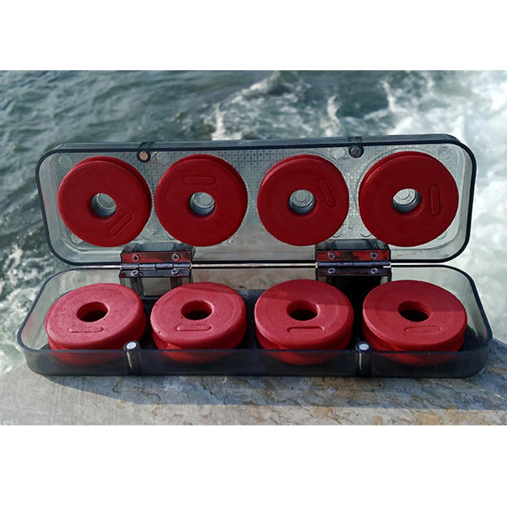 8/1Foam Winding Board Fishing Line Wire Shaft Bobbin Spools Tackle Box RED Utility Line Box Fishing Tackle Boxes Case