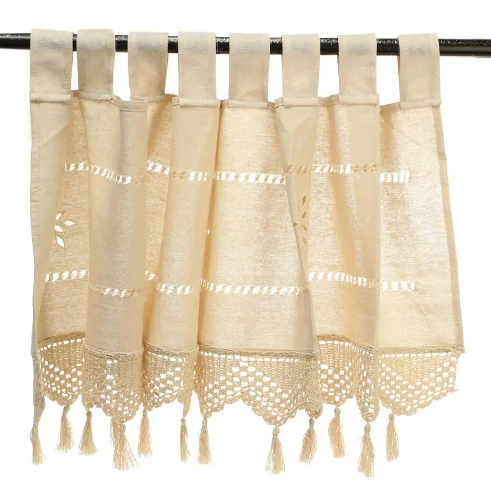 Country Style Linen Home Kitchen Window Cafe Curtain Drape Divider Panel Screen