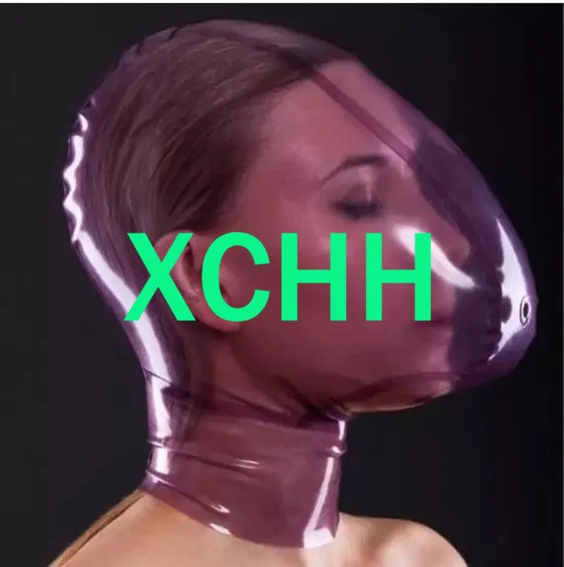 

Sexy Latex Women full head latex rubber mask hoods fetish cosplay mask Back Zipper Club Wear