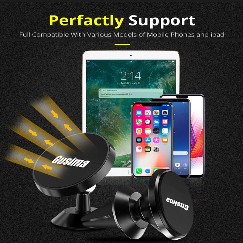 Магнитный автомобильный держатель для телефона для iPhone samsung 360 Air Mount Магнитная подставка для мобильного телефона в автомобиле gps держатель
