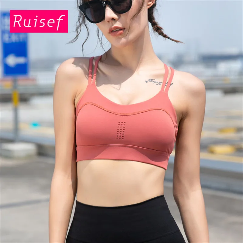 Новый спортивный бюстгальтер Ruisef с перекрестной спинкой ударопрочный и