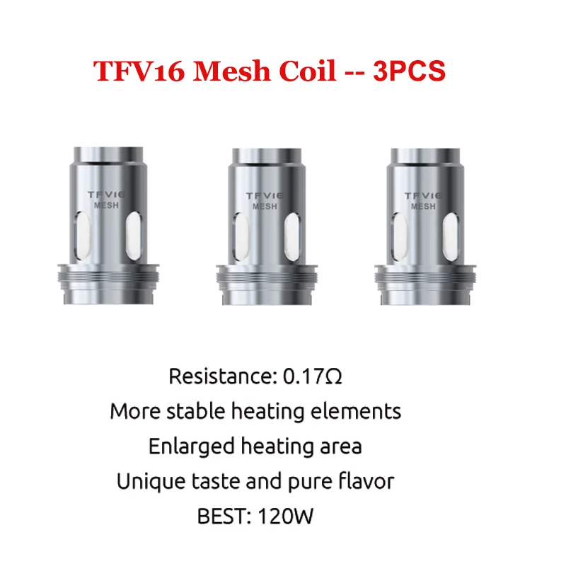 Оригинальный TFV16 Mesh двойная Тройная коническая сетчатая катушка подходит для SMOK 9