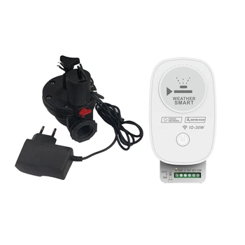 

1.3 Inch Water Valve+ Valve Controller WiFi TUYA Controller Smart Water Gas Handle Valve Controller Suit for Home and Outdoor Ir