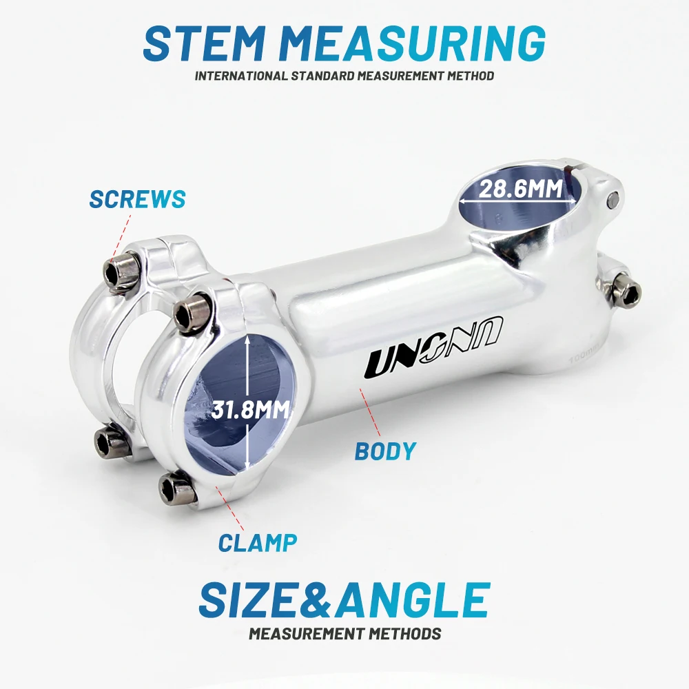 Description Picture 3 of itemKalloy Stem Bicycle Ultralight 17 Degree MTB Road Stem Fork 28.6 Bicycle Handlebar Stem 31.8mm 60/70/80/90/100mm Mountain a stem