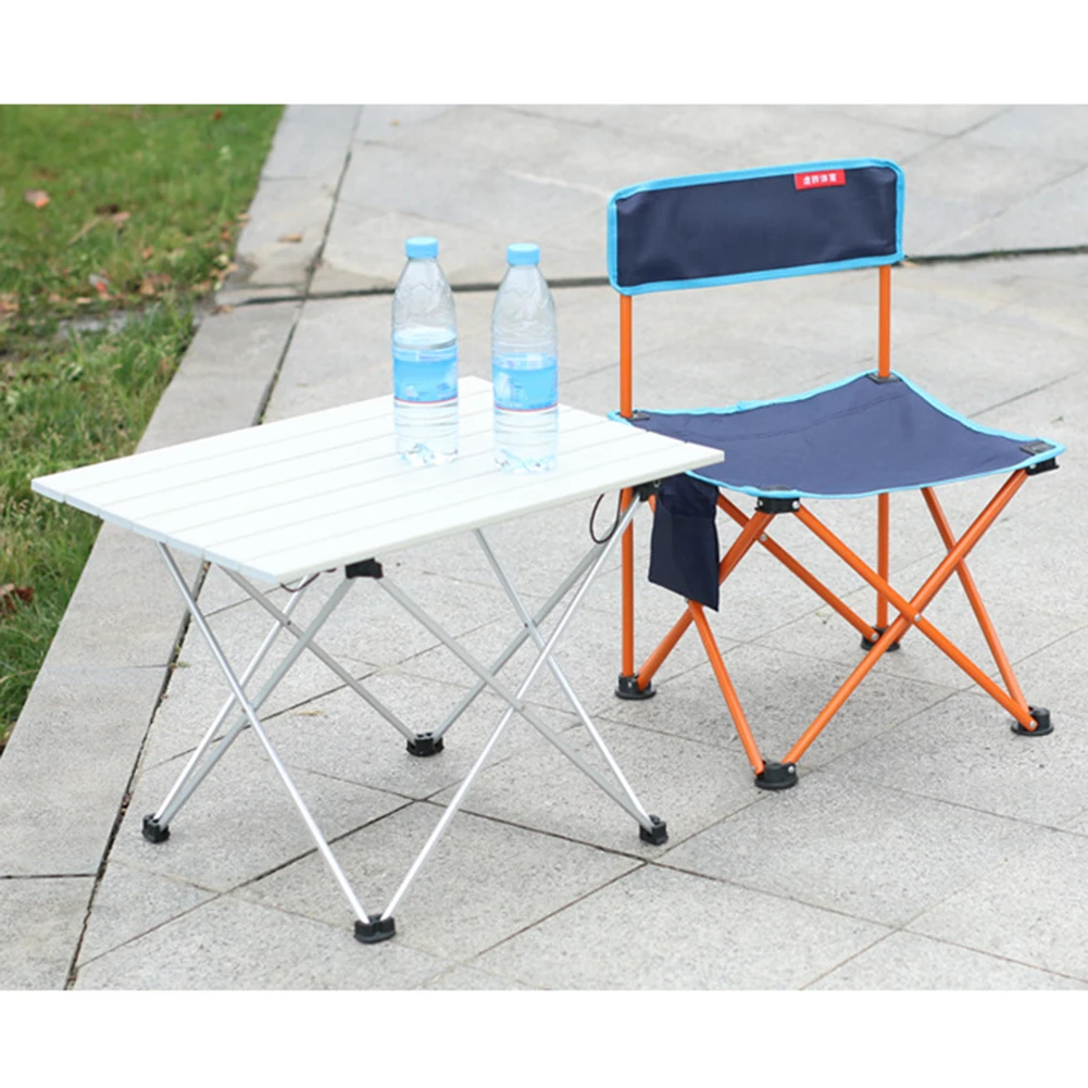 

Lightweight Portable Folding Camping Table Aluminum Alloy Picnic Barbecue Garden Tables Indoor Desk