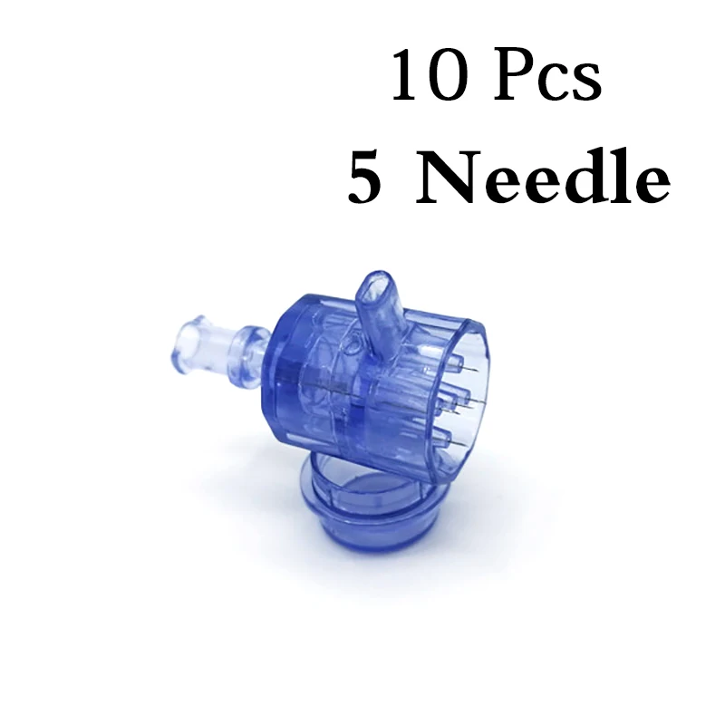 10pcs 5 needle 10 шт. мезотерапия EZ отрицательное давление мезо пистолет шприц фильтр фиксирующее кольцо отрицательное давление трубка расходные материалы Инструменты - Цвет: 10pcs 5 needle