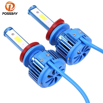 

POSSBAY Car LED Headlight Bulb 9006 HB4 H1 H4 Hi-Lo H11 H7 H3 6000K White Beam 40W 12V 24V Universal Fog Lamp Car Accessories