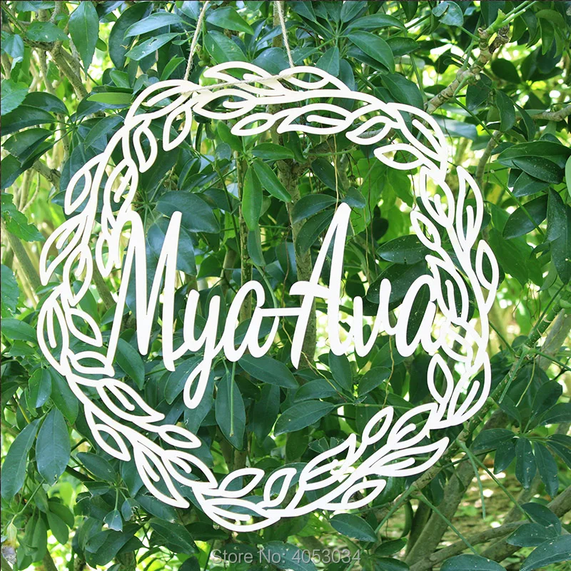 nursery wreath with name