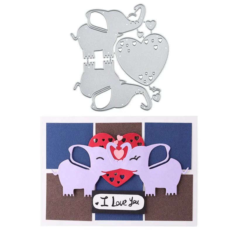 

DiyArts Heart Elephant Metal Cutting Dies Stencils for DIY Scrapbooking Decorative Embossing Handcraft Die Cutting Template