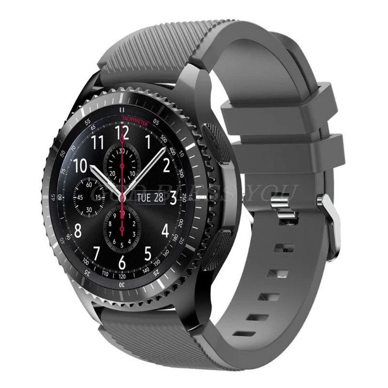 Мягкие силиконовые сменные часы ремешок браслет для спортивных часов ремень для samsung Galaxy Watch 46 мм/samsung gear S3/samsung - Цвет: NO.GY