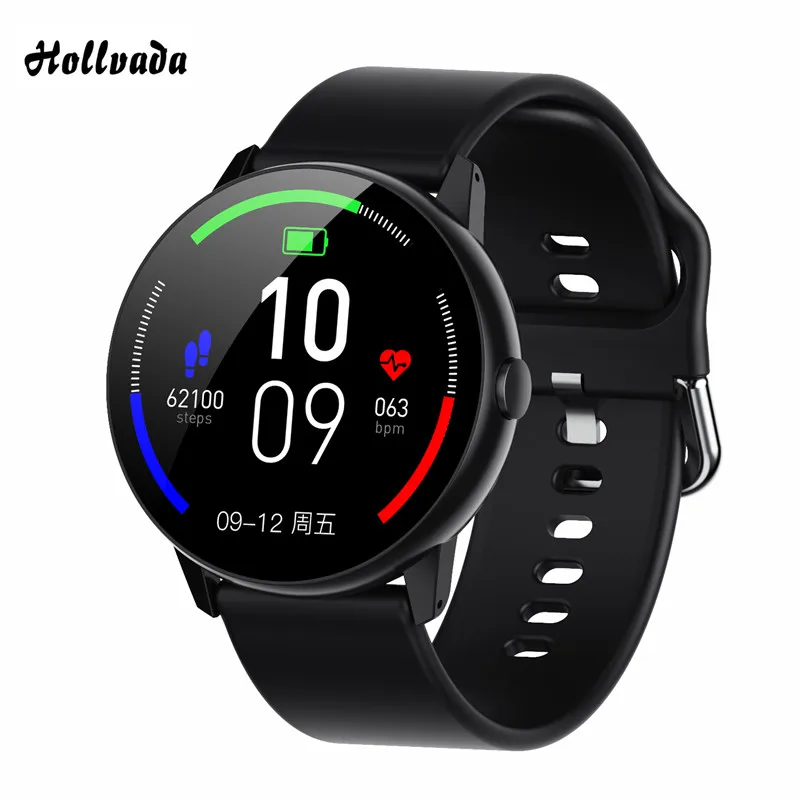 Новые G28 Смарт-часы с круглыми кругами HD Полноэкранный сенсорный браслет многофункциональная поддержка запястья для ios Android и MIUI - Цвет: g28 black