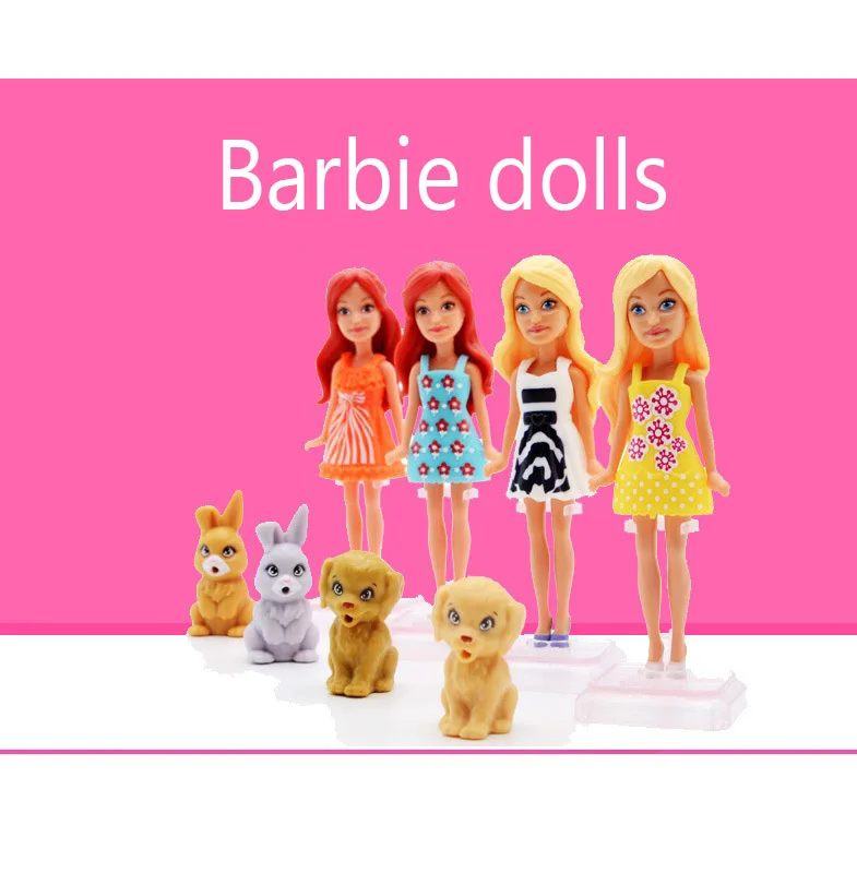 Barbie Doll Pocket Small Girl's Toy Fashion Baby Puppy Doll Collect Clothes Accessories Lovely Barbie Brinquedos For Girl DVT52