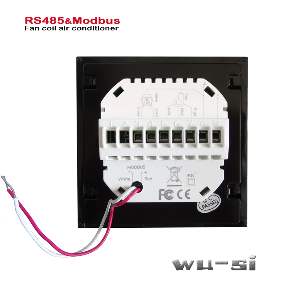 95-240VAC 24VAC Modbus& RS485 RTU-Fan coil кондиционер термостат, 2 трубы тепла или охлаждения