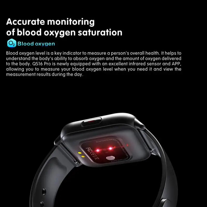 QS16 Pro Smart Watch Men DIY Face Body Temperature Waterproof Full Touch Screen Sports Fitness Tracker 2021 New Smartwatch