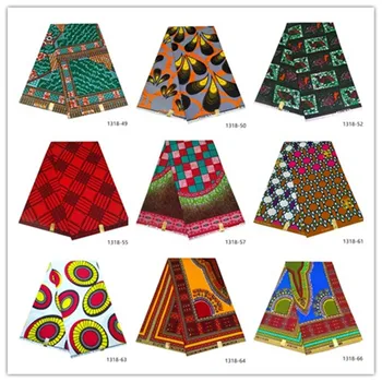 

Africa Ankara Polyester Wax Prints Fabric Binta Real Wax High Quality 6 Yards 2020 African Fabric For Party Dress 1318