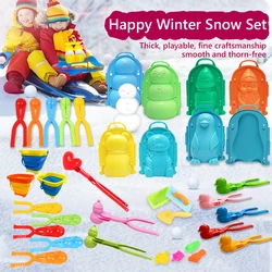 Clip de plástico doble para hacer bolas de nieve, herramientas de molde para ARENA y nieve, ABS, para invierno