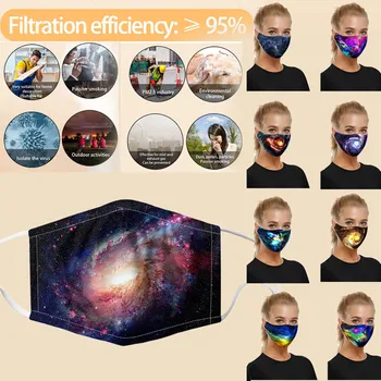 

In Stock 1pc Face Dustproof Windproof Foggy Haze Star Sky Print Topmask For Cycling Climbing Mascarillas In Stock Toiletry Kits