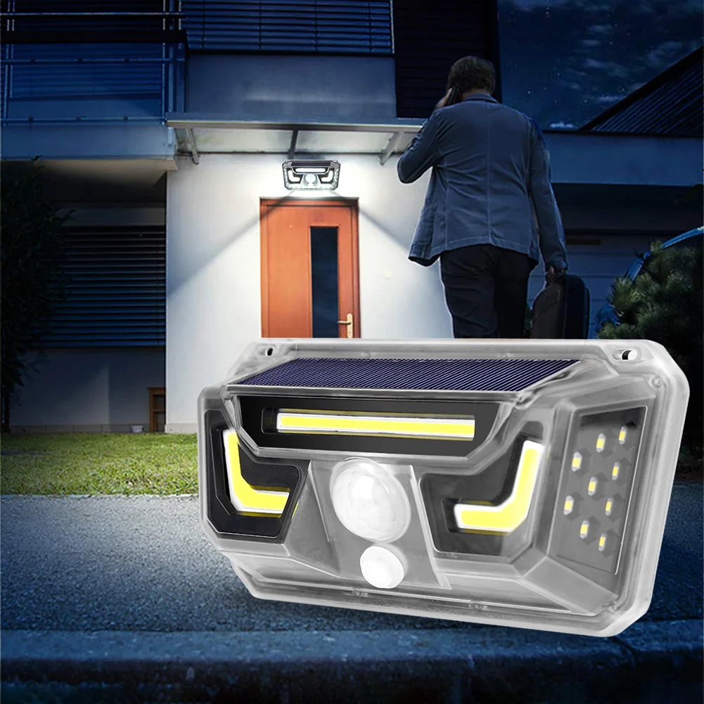 LED COB Solar Light Motion Sensor Illumination Waterproof no Radiation Powered Wall Lamp for Garden Yard Fence | Лампы и освещение