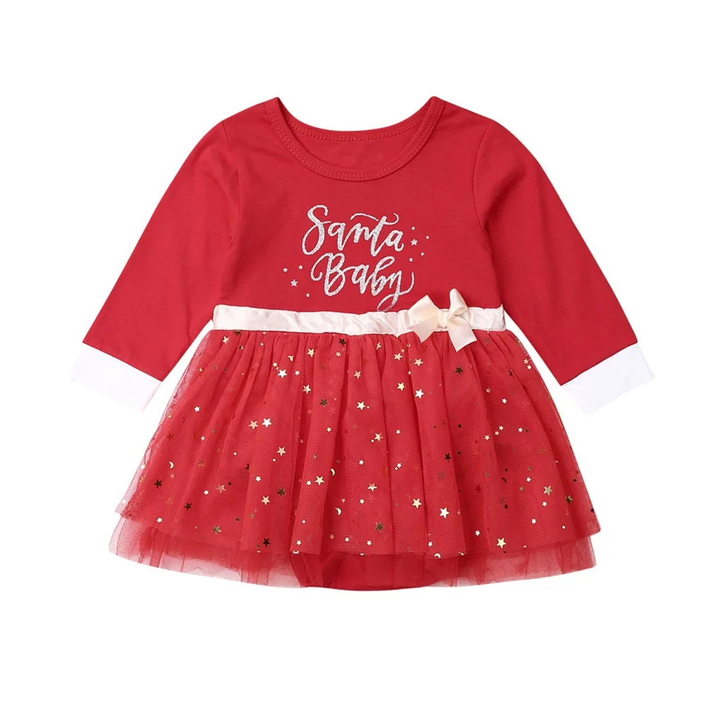 PUDCOCO/детское Сетчатое платье с блестками для новорожденных; одежда с длинными рукавами и круглым вырезом для малышей; США;