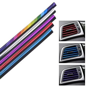

Car Air Outlet Decoration Strip Auto Decorative Mouldings Trim For Bmw M3 E36 E90 E60 F30 F10 Car Styling Mouldings