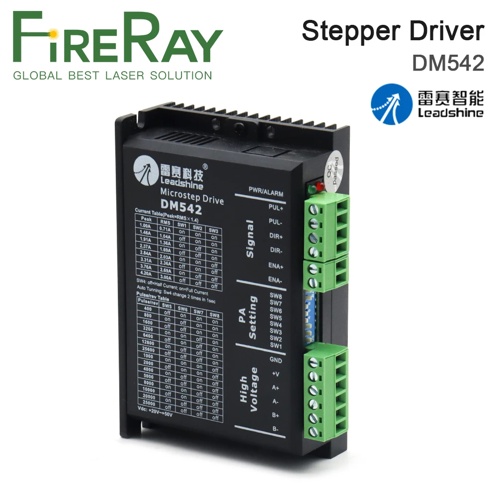 FireRay Leadshine 2 Фаза аналоговый шаговый двигатель драйвер DM542 контроллер для Co2