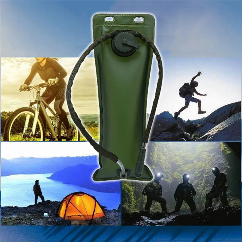 

2/2.5/3L Water Bag Outdoor Large Capacity Pvc Water Bladdder Bag Sport Climbing Hydration System Hiking Survival Pouch Backpack