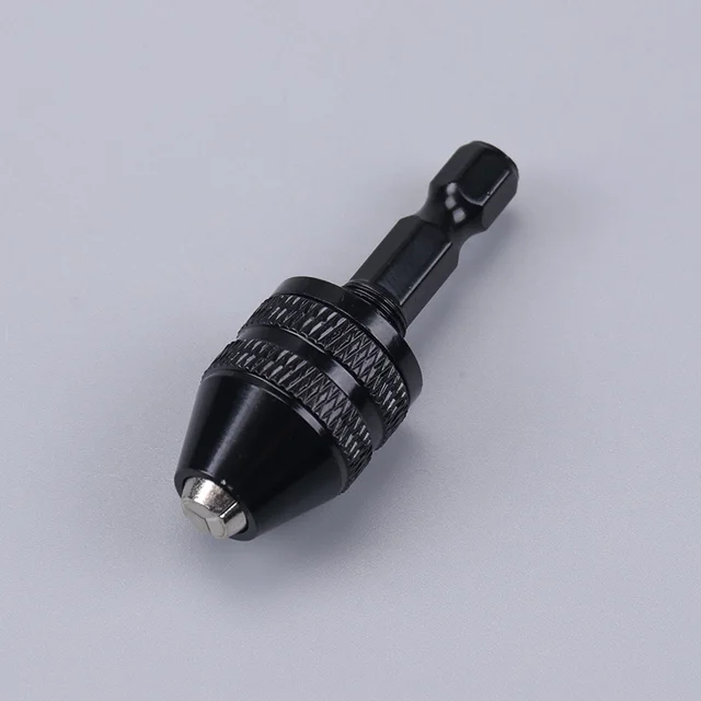 1PC Quick Change Keyless Drill Bit Chuck Hex Shank Adapter Converter Tool Three-Jaw Chuck Electric Grinder Drill Chuck 0.3-3.6mm 6.35mm