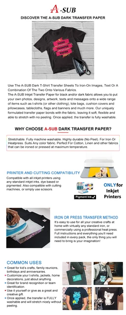 Transfer paper dark, How To Use T-Shirt Transfer Paper Step By Step At  Home