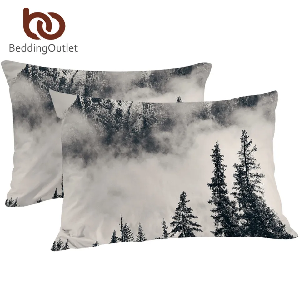 BeddingOutlet лесная подушка для тела чехол с коническими деревьями декоративная