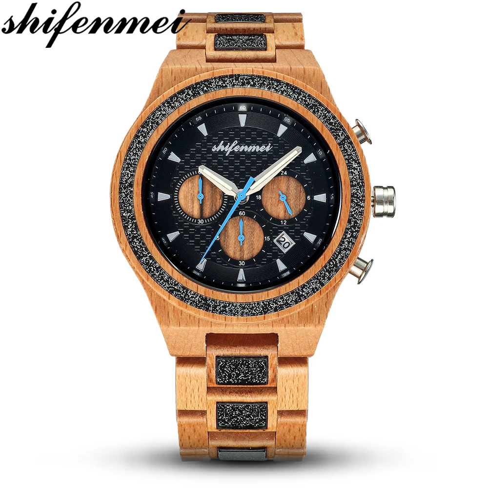 

Shifenmei S5574 Wooden Quartz Top Luxury Watches for Dad Gift reloj mujer Accept Logo Big Size Wooden Quartz Top Luxury Watches