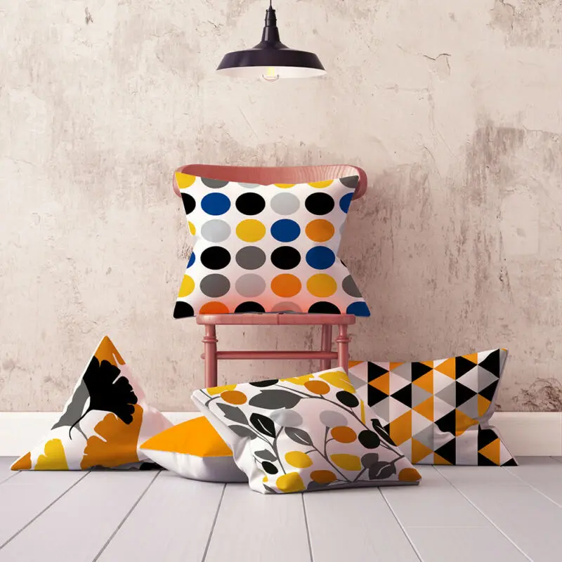 

45x45 cm Geometry Pattern Cushion Cover Geometric Throw Pillow Protector Case Soft Sofa Bed Decorative Pillowcase Cushion Cover