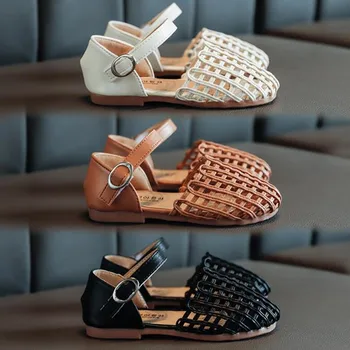 

Summer Infant Sandals Baby Girls Boys Anti-collision Toddler Shoes Soft Bottom Cut-outs Leather Kids Children Beach Sandals