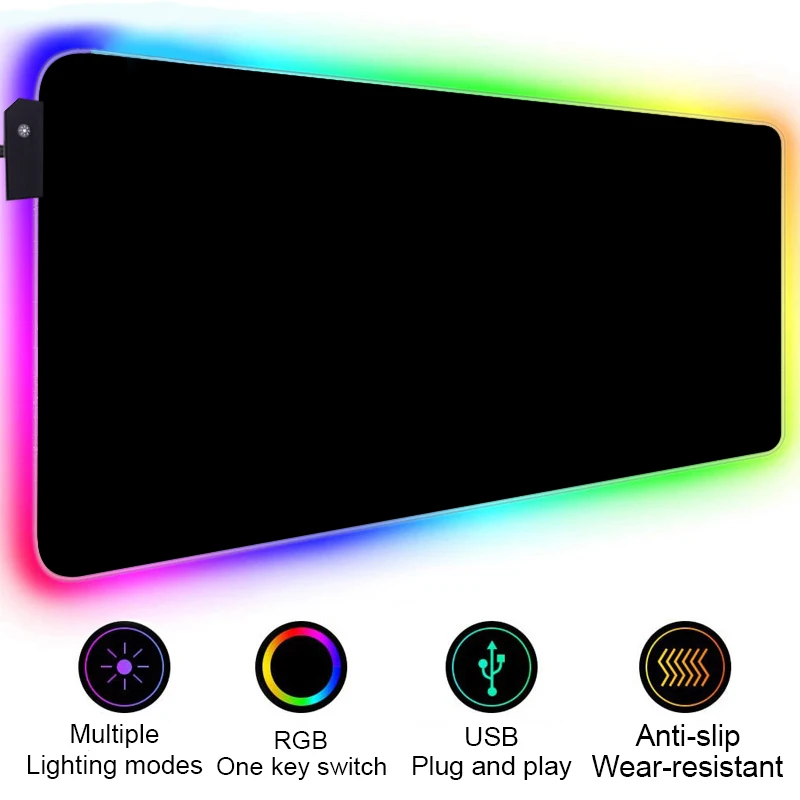 

Игровой коврик для мыши с RGB-светодиодный светильник кой, 80x30 см