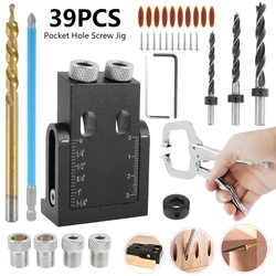 Localizador de agujeros oblicuos para carpintería, Kit de plantilla de agujero de bolsillo, guía de taladro de ángulo de 15 grados, perforadora de agujeros, herramientas de carpintería DIY