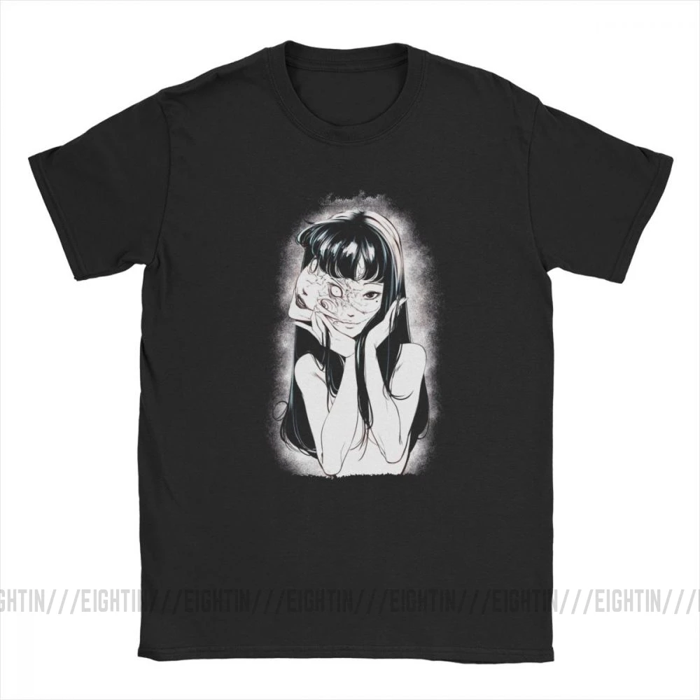 Tanie Junji ito męskie koszulki japoński Kago Manga Horror Tomie Harajuku Humor koszulki z krótkim rękawem T Shirt 100% bawełna 6XL odzież