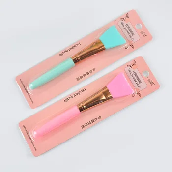 

Portable 1pcs 2 Colors Soft Silicone Facial Face Mash Fan Shaped Makeup Brush Women Mixing Skin Face Care Cosmetic Accessories