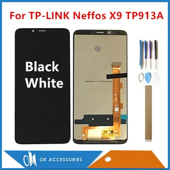 

5.99“ For TP-LINK Neffos X9 TP913A LCD Display With Touch Screen Digitizer Glass Sensor Assembly Black White With Tape Tools