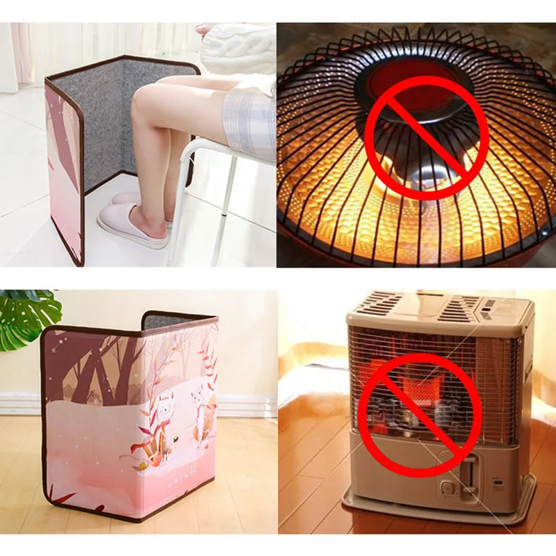 Foldable Electric Heat Foot Warmer Foot Mat Three-dimensional Heater Multi-speed Adjustable Electric Heating Pad For Office/Home