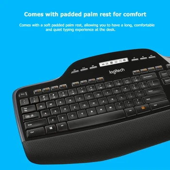 

MK710 Keyboard 2.4GHz Wireless Ergonomic Mouse Combs Set Optical Mice for Logitech Household Computer Accessories
