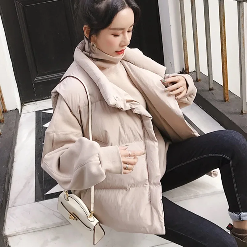 

Taotrees Autumn and Winter Female Casual Comfortable Warm Thickening Vest Sleeveless Pocketed Solid Color Vest Coat