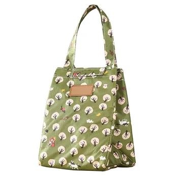 

Portable Bento Pouch Oxford Cloth Picnic Food Container Tote Camping Cooler Carrying School Outdoor Handbag Insulated Lunch Bag