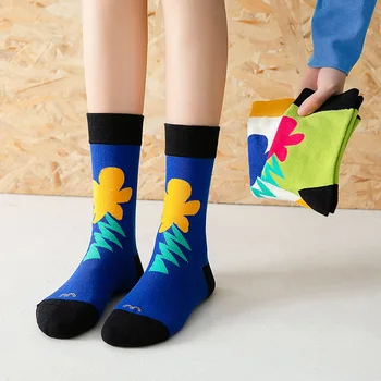 

1 Pair Beauty Flower Socks Golf Long Tube Stockings Women's Classics Knee High Socks Sport Long Socks