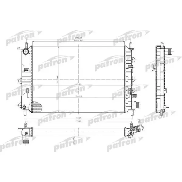 Радиатор системы охлаждения FORD: ESCORT, ORION 1.8D/TD, 90 PATR